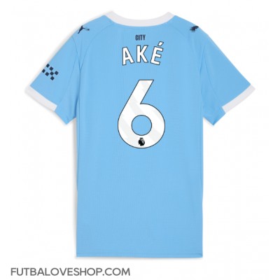 Dres Manchester City Nathan Ake #6 Domáci pre Ženy 2025-26 Krátky Rukáv Dres Manchester City Nathan Ake #6 Domáci pre Ženy 2025-26 Krátky Rukáv